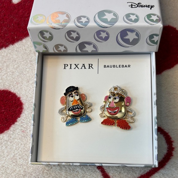 BaubleBar Pixar Potato Head Earrings with Red and Blue Accents - Picture 1 of 2